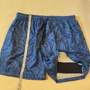 Blue Swim Trunk w compression short NEW in package size L
